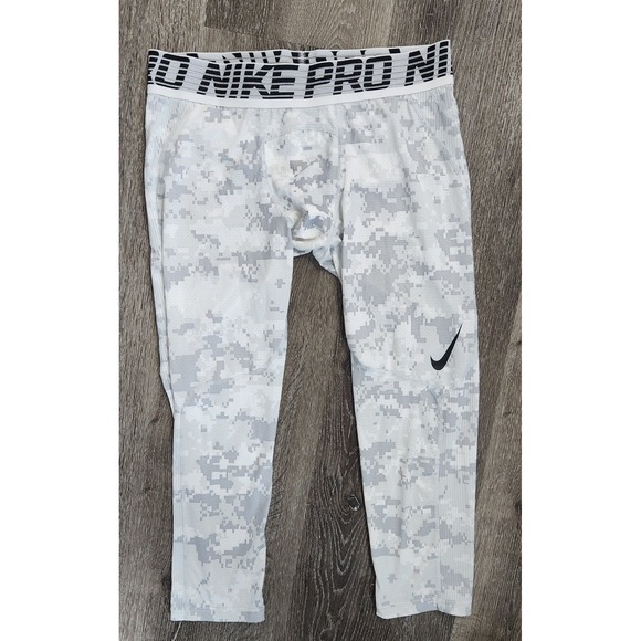 Nike Other - Nike Pro Hypercool Mens Compression Tights Digital Camo White Grey 828162-100 M